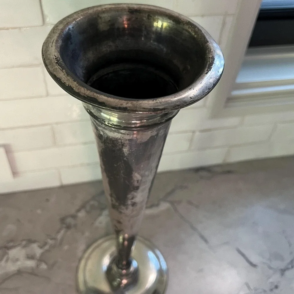 Vintage Reed & Barton Silver Plated Trumpet Bud Vase 5026 | Mid Century